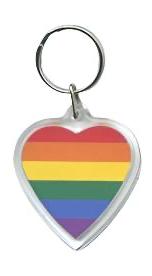 Heart Keyring, Rainbow