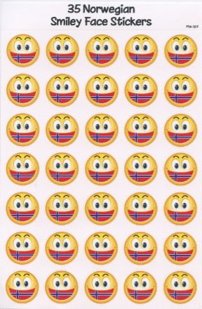 Norwegian Smiley Face Stickers