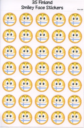 Finnish Smiley Face Stickers