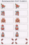 Rosemaling Gift Label Stickers
