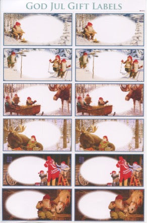 Jan Bergerlind God Jul Gift Label Stickers