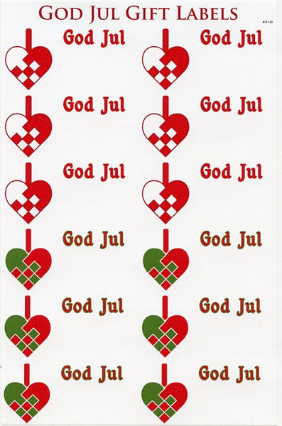 God Jul Gift Labels