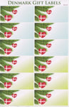 Denmark Heart Flag Gift Label Stickers