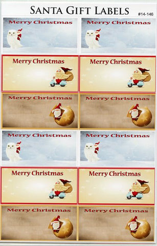Merry Christmas Gift Label Stickers