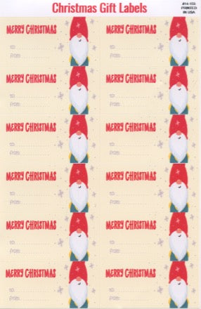 Gnome Gift Label Stickers