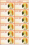 God Jul Lucia Gift Label Stickers