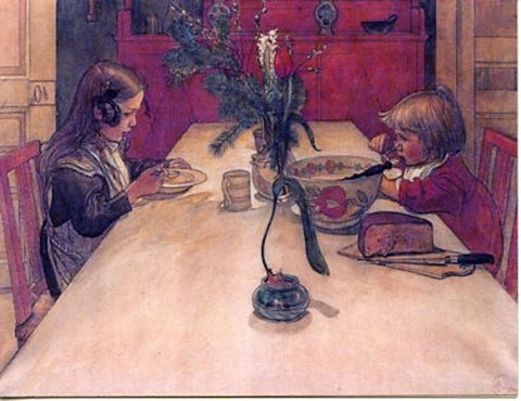 Boxed Note Cards, Carl Larsson Children at table