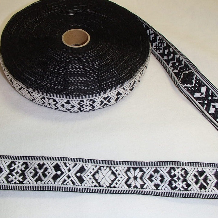 Fabric Ribbon Trim by the yard - Nordic star