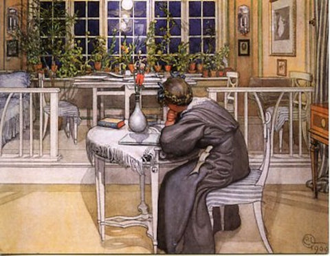 Boxed Note Cards, Carl Larsson Letter writing