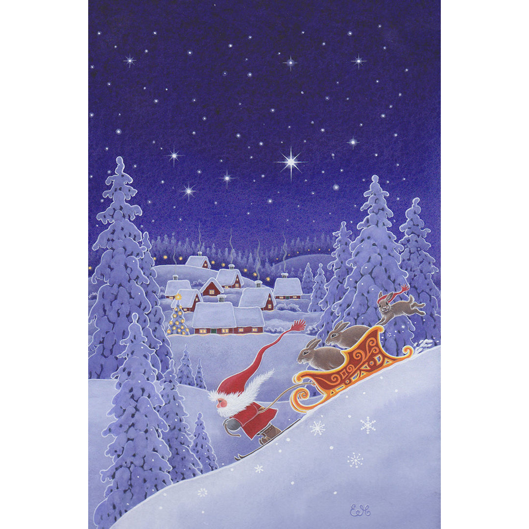 Paper Poster, Eva Melhuish Speeding sled