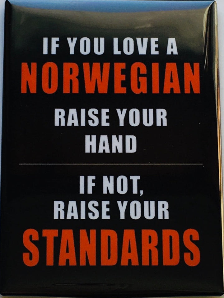 Rectangle Magnet, Love a Norwegian, Raise your Standards