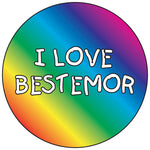 I Love Bestemor round button/magnet