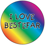I Love Bestefar round button/magnet