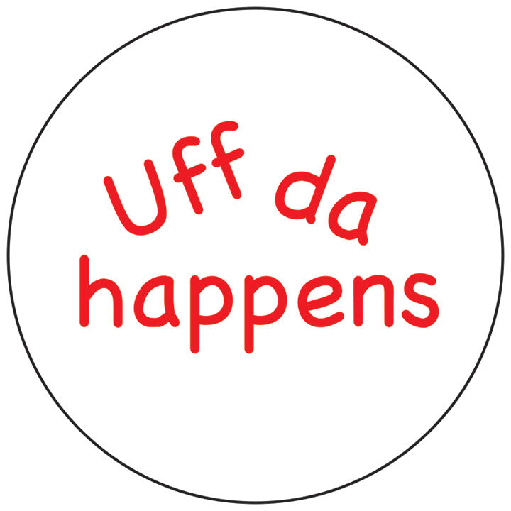 Uff da happens round button/magnet