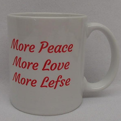 More Peace, More Love, More Lefse coffee mug