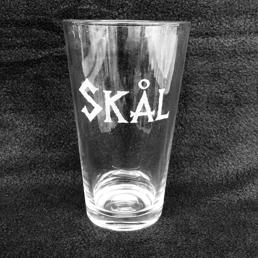 Etched 16oz pint glass - Skål