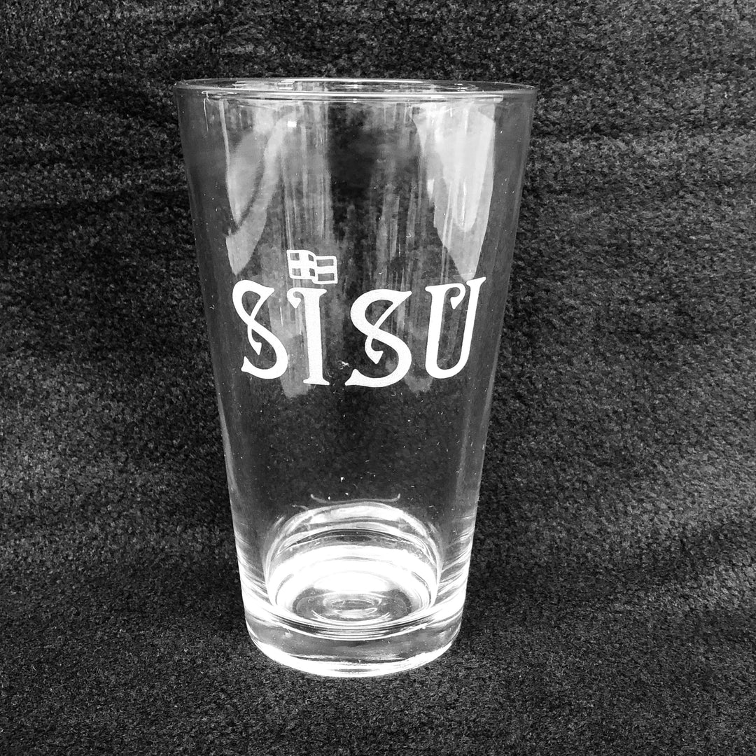 Etched 16oz pint glass - Sisu