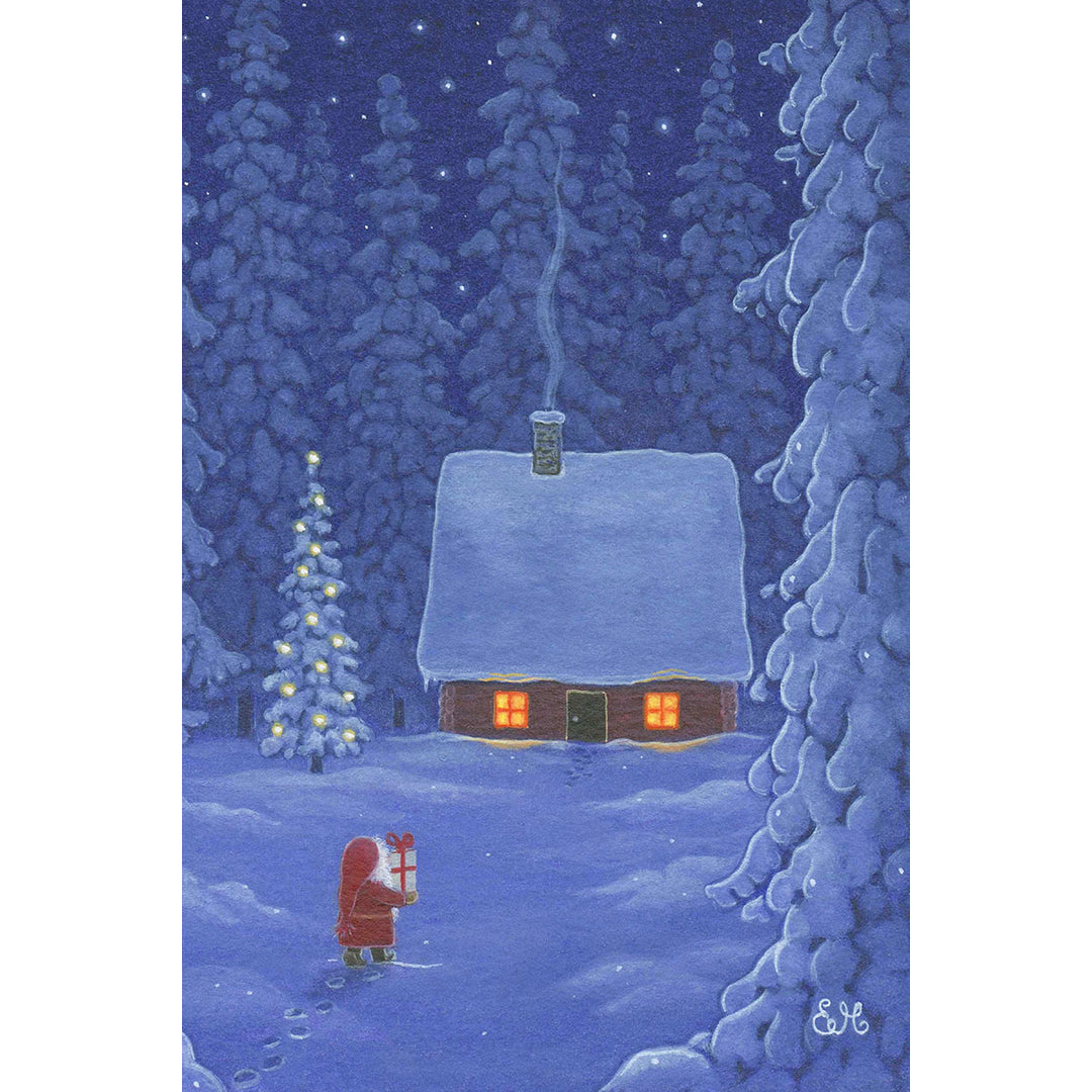 Paper Poster, Eva Melhuish Snowy Cabin