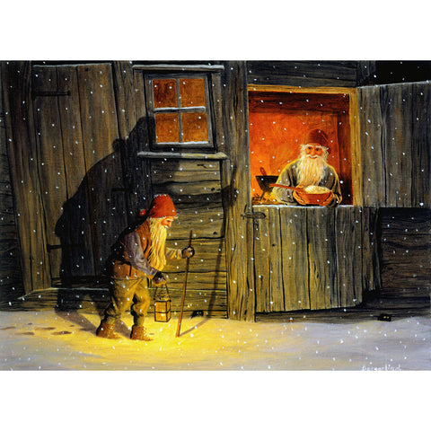 Boxed cards, Jan Bergerlind tomtar in the barn.