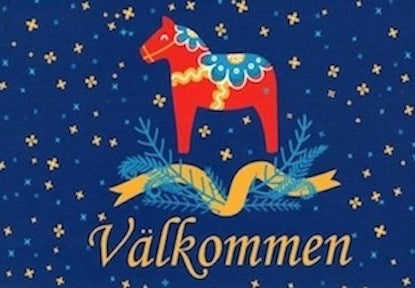 Boxed Note Cards or Invitations, Välkommen Dala horse