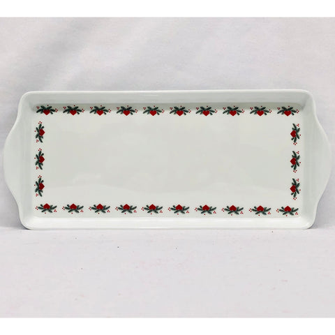 Almond Cake Serving Tray Hearts and Pines