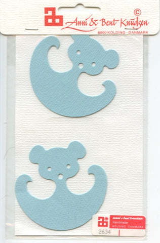 Danish Paper Place cards - 2 Blue Bears