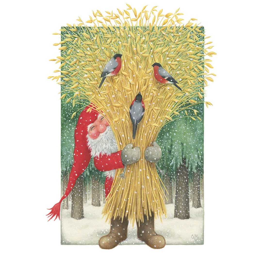 Paper Poster, Eva Melhuish Tomte with Wheat