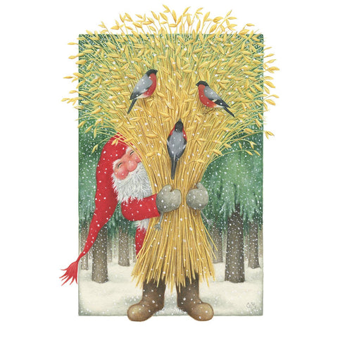 Rectangle Magnet, Eva Melhuish Tomte with Wheat