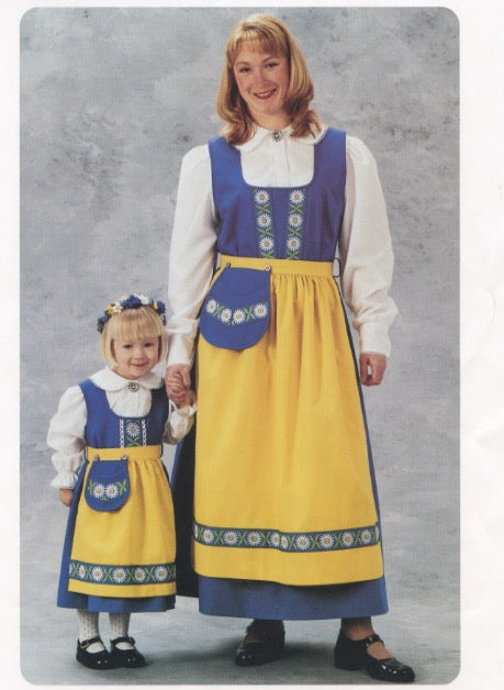 Swedish National Costume Dress for Girls