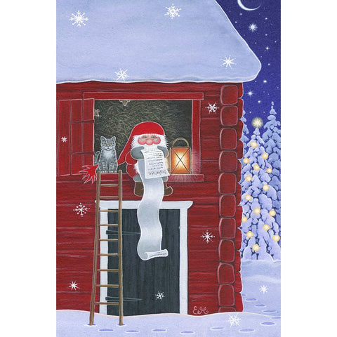 Boxed cards, Eva Melhuish Tomte with Christmas List