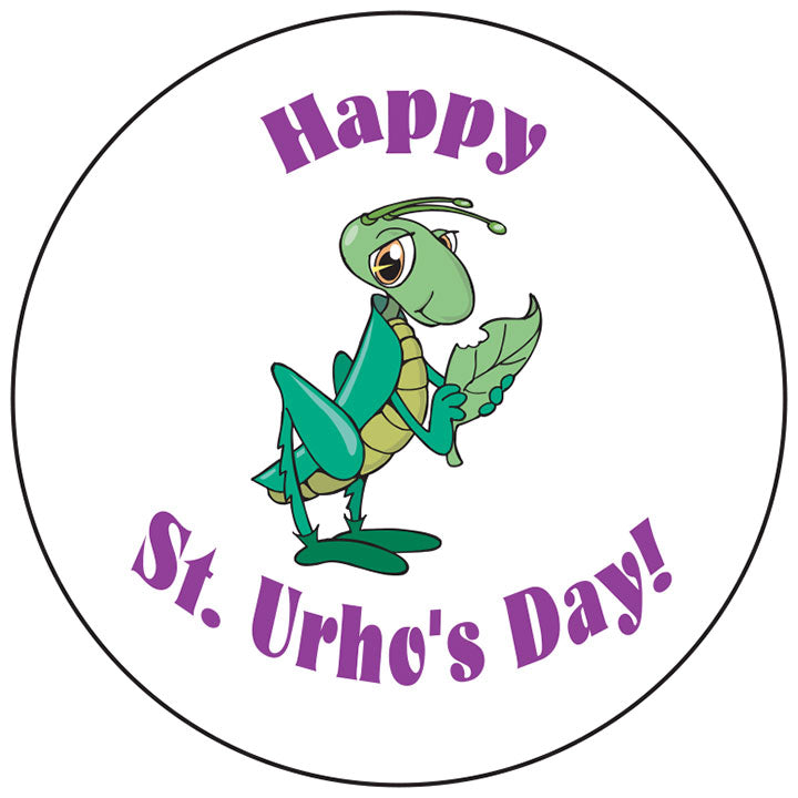 Happy St Urho's day round button/magnet