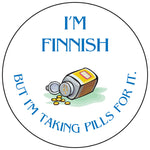 Finnish pills round button/magnet