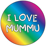 I Love Mummu round button/magnet