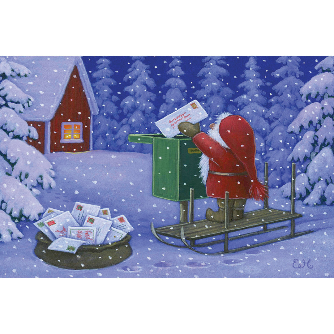 Paper Poster, Eva Melhuish Tomte at Mailbox