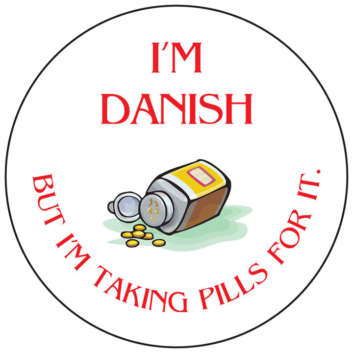 Danish Pills round button/magnet