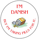 Danish Pills round button/magnet