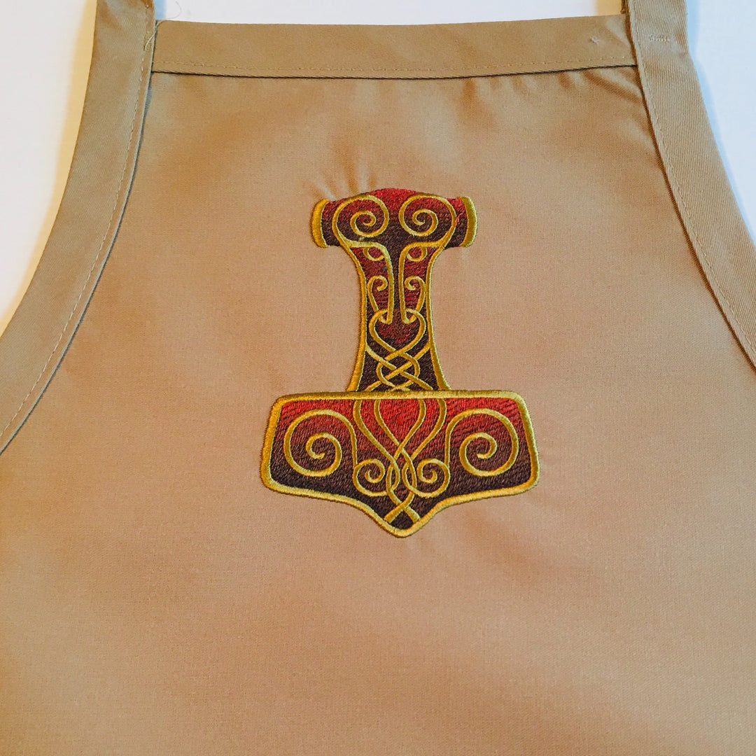 Apron - Embroidered Thor's Hammer