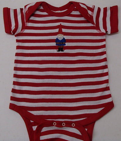 Baby Onezie with snaps - Embroidered Gnome