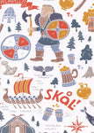 Swedish Happy Birthday Card - Viking, Ship, Skål