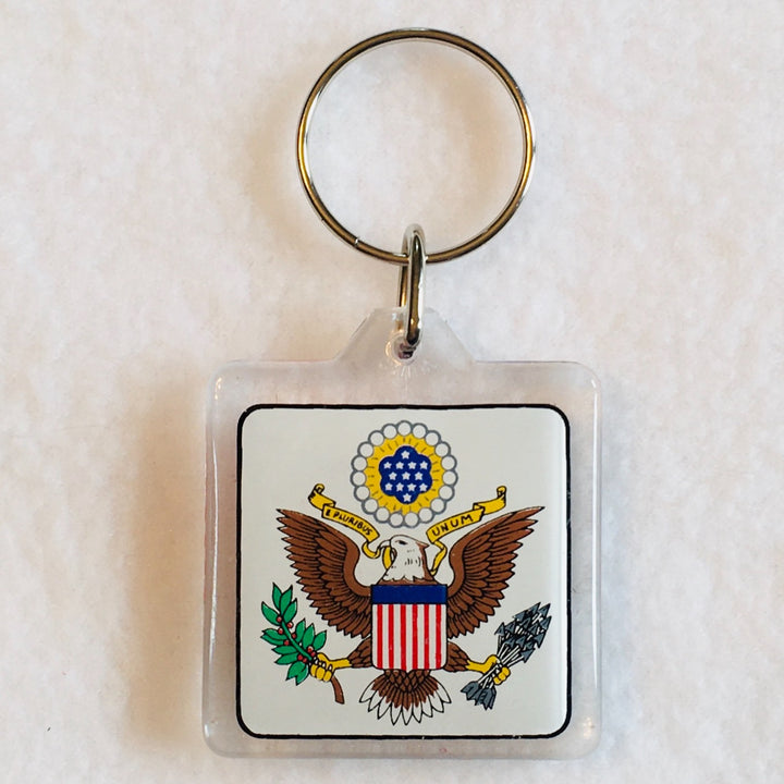 Keyring, USA Flag & Crest