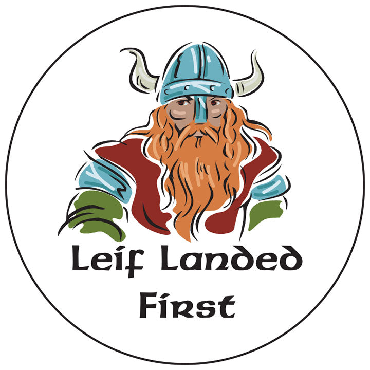 Leif Landed first round button/magnet