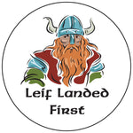 Leif Landed first round button/magnet