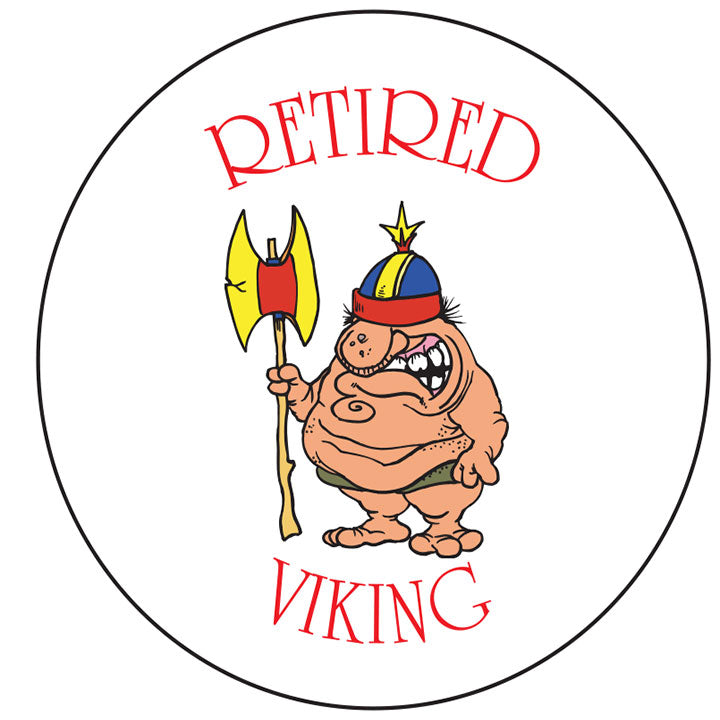 Retired Viking round button/magnet