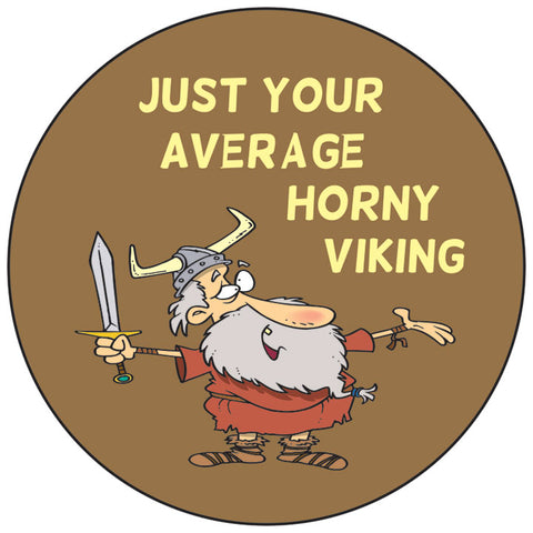 Horny Viking round button/magnet