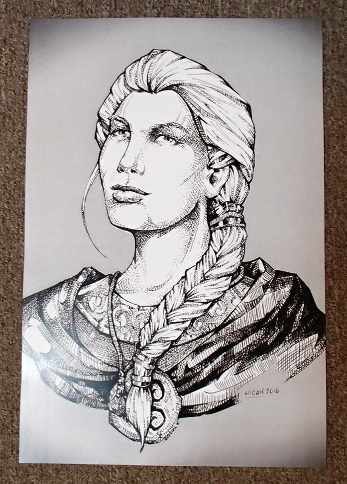 Micah Holland Viking Woman Artist Print