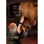 Boxed cards, Jan Bergerlind tomte feeding horse