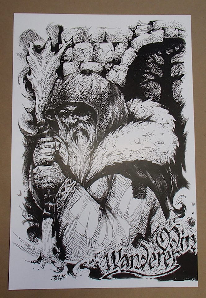 Micah Holland Viking, Odin Wanderer Artist Print