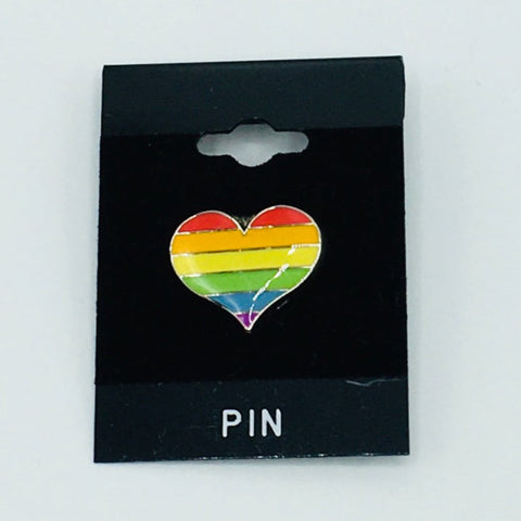 Lapel Pin - Rainbow Heart