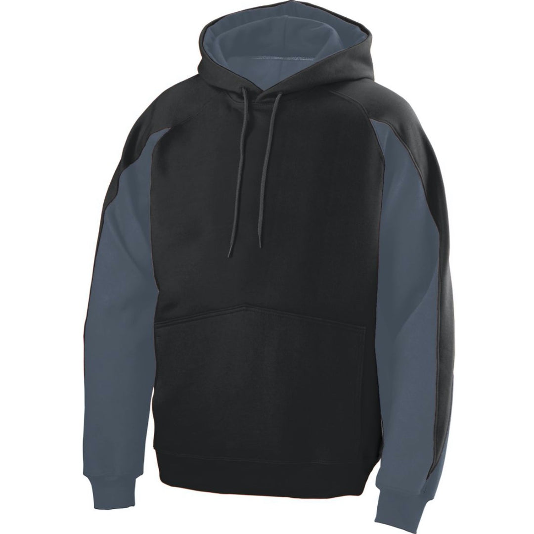 Viking Ship with Compass & Runes on Black & Grey Hoodie Size Medium