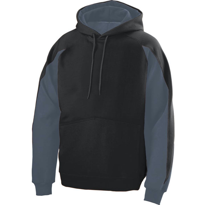 Viking Ship with Compass & Runes on Black & Grey Hoodie Size Medium